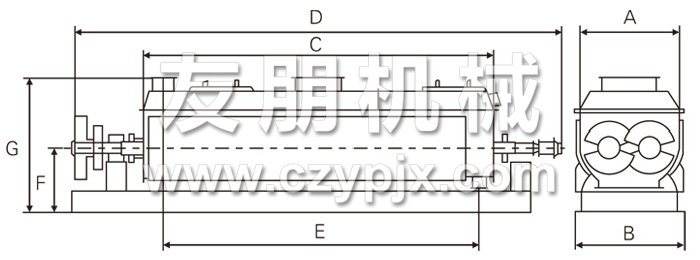 空心槳葉干燥機(jī)結(jié)構(gòu)示意圖